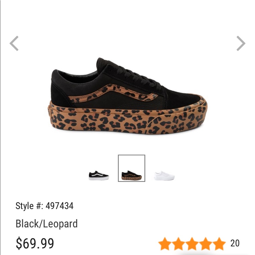 Vans - Leopard and Black Platform Old Skools